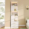 Armoire d'angle Flieks avec éclairage LED et 2 tiroirs, Voir les images du produit 3