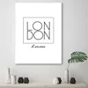 Leinwandbild london inschrift 80x120 cm Feeby grau wandbild Produktbild-Vorschau 2