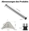 Wiltec Edelstahl Tischbein 4er Set Möbelfuss Verstellbar Produktbild-Vorschau 3