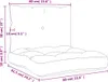 vidaXL Palettenkissen 2-tlg. Schwarz Stoff Produktbild-Vorschau 8