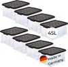 Novaliv 8x Aufbewahrungsboxen mit Deckel Groß 45L Anthrazit Produktbild-Vorschau 5