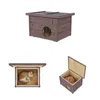 QLS Maison pour chat d'extérieur en bois 40 x 50 x 37 cm, Voir les images du produit 14