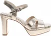 Tamaris Damen Sandalette Gold Silber Metallic Optik Karree Produktbild-Vorschau 12