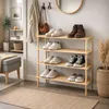 DOCHTMANN Scarpiera in legno a 4 ripiani 73,5x68x26 cm Anteprima dell’immagine prodotto 6