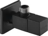 Sapho Eckventil mit Rosette, eckig, 1/2"x 3/8", schwarz Produktbild-Vorschau 1