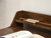 Bureau minimaliste RENO - noyer / or Voir les images du produit 6