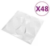 Panneaux muraux vidaXL, 48 pièces, motif diamant, blanc, 50 Voir les images du produit 3