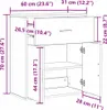 Komoda vidaXL, imitacja drewna, 60 x 31 x 70 cm, materiał Podgląd zdjęcia produktu 8