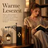 3er Vintage Buchstütze mit Laterne & warmem LED-Licht – Produktbild-Vorschau 4