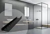 A modern bathroom with a double vanity and a glass-enclosed shower. Produktbild-Vorschau