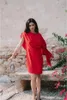 BeWear dames mini-jurk, warm model, S423, rood, maat XXL Productafbeelding-voorbeeld 2