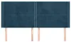 vidaXL Kopfteil mit Ohren Dunkelblau 203x16x118/128 cm Samt Produktbild-Vorschau 3