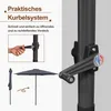 Sonnenschirm Ø300 cm UPF 50+ beidseitig um 30° knickbar Produktbild-Vorschau 5