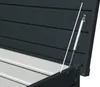 A close-up view of the interior of a storage box, showing a gas strut mechanism used to support the lid. Produktbild-Vorschau