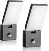 Two identical LED outdoor lights with motion sensors are displayed against a white background. Produktbild-Vorschau