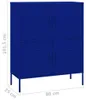 vidaXL Úložná skříň námořnická modrá 80x35x101,5 cm ocel Náhled obrázku produktu 7