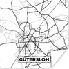 MuchoWow® Poster Gütersloh - Karte - Stadtplan 75x75 cm - Produktbild-Vorschau 1