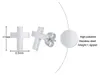 Ohrstecker Kreuz Männer: Ohrringe Edelstahl in Silber, Produktbild-Vorschau 3