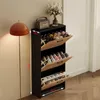 Szafka Na Buty Jasny Brąz Do Przedpokoju Nowoczesna 3 Półki Podgląd zdjęcia produktu 7