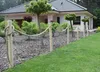 TIMBERMIK Drevený Plot 6x Drevený Stĺpik Ø8 x 120 cm + 12 m Náhľad obrázku produktu 5