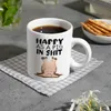 Happy as a pig in shit Kaffeebecher mit glücklichem Schwein Produktbild-Vorschau 8