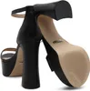 GUESS Sandali donna Idas in pelle nera tacco a blocco EU 39 Anteprima dell’immagine prodotto 5