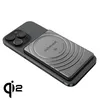 A dark gray smartphone with a magnetic wireless charger attached to its back. Náhled obrázku produktu