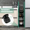 COSTWAY 4patrový úzký skladovací vozík, univerzální vozík s Náhled obrázku produktu 6