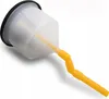 A white funnel with a yellow tube attachment on a white background. Podgląd zdjęcia produktu