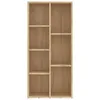 vidaXL Bücherregal Sonoma-Eiche 50x25x106 cm Holzwerkstoff Produktbild-Vorschau 9