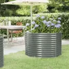 vidaXL Zvýšená posteľ Pozinkovaná oceľ 100x100x68 cm Sivá Náhľad obrázku produktu 2