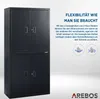 AREBOS Aktenschrank 180x40x90 cm Büroschrank Lagerschrank Produktbild-Vorschau 4