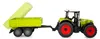 A toy tractor with a trailer is shown against a white background. Produktbild-Vorschau