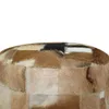 vidaXL Sgabello in vera pelle rotondo 50x50x45 cm Anteprima dell’immagine prodotto 5