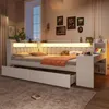 Tweepersoonsbed 140x200 cm met bureau en 2 laden, Productafbeelding-voorbeeld 1