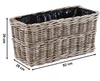 Kobolo Balkonkasten LAURO  Rattan 62L x 29B x 29H - grau - Produktbild-Vorschau 3