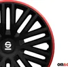 Sparco Radkappen 16 Zoll Bergamo Schwarz Rot 4tlg Produktbild-Vorschau 10
