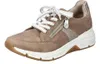 A single brown and beige sneaker with white laces and a white sole is shown against a white background. Produktbild-Vorschau