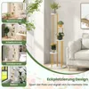 Collage showing a multi-tiered plant stand in various home settings: living room, office, bedroom, and balcony. Náhled obrázku produktu