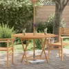 vidaXL Gartentisch Klappbar Ø 110x75 cm Massivholz Teak Produktbild-Vorschau 2