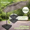 tillvex Alu Ampelschirm Cappuccino LED Solar Ø 350 cm mit Productafbeelding-voorbeeld 8
