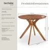 tectake® Zahradní stůl Pollensa, kulatý, deska se slunečním Náhled obrázku produktu 5