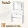 Schminktisch mit LED-Spiegel & Vitrine | 80 cm breit | USB Produktbild-Vorschau 8