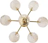 BELIANI Deckenleuchte Beige u. Gold aus Glas Rund 7 Kugel Produktbild-Vorschau 8
