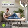 JUSKYS® Gartenbank Calvia - Creme/Sand Liegefunktion, Produktbild-Vorschau 6