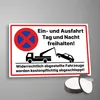 Ein- und Ausfahrt freihalten Schild PVC Hartschaumplatte Produktbild-Vorschau 6