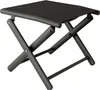 Garten Klapphocker / Fußhocker Metall - Textilen Anthrazit / Schwarz Voir les images du produit
