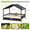 COSTWAY Lit pour chien d'extérieur, lit surélevé en rotin Voir les images du produit 3