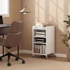 Libreria HOMCOM con rotelle, carrello porta libri con Anteprima dell’immagine prodotto 2