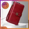 OMNA | Porte-monnaie en cuir pour femme ROUGE - Grand - Voir les images du produit 2